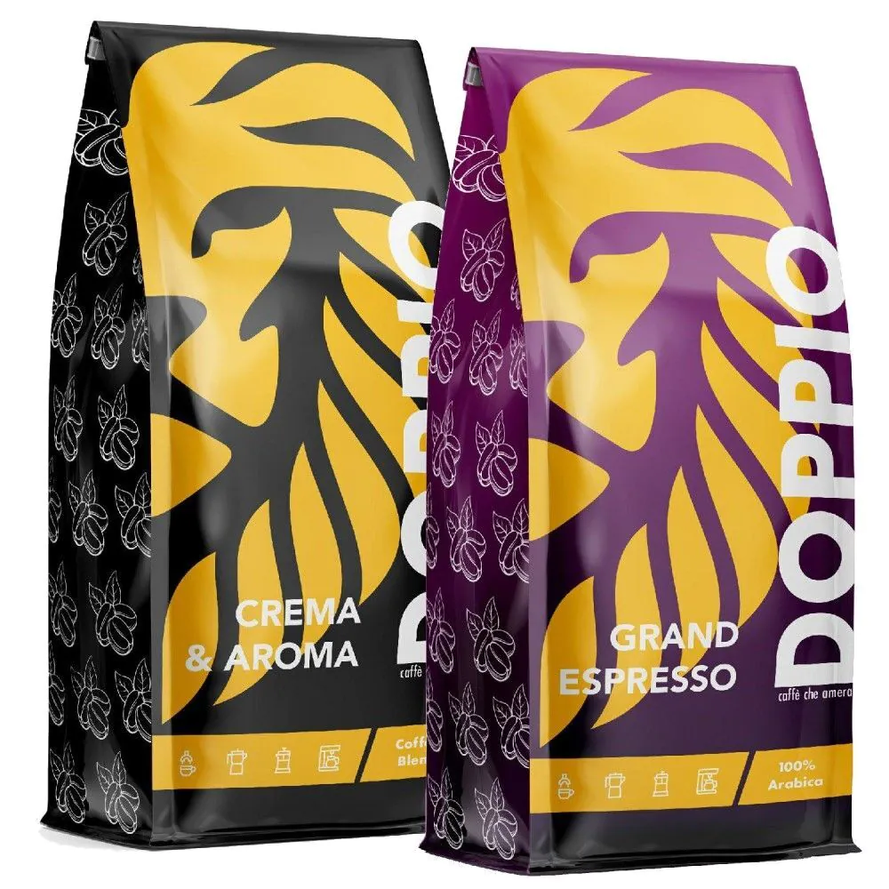 Blue Orca Kaffe Zestaw (Dobbelt Crema & Aroma 1 kg + Dobbelt Grand Espresso 1 kg)