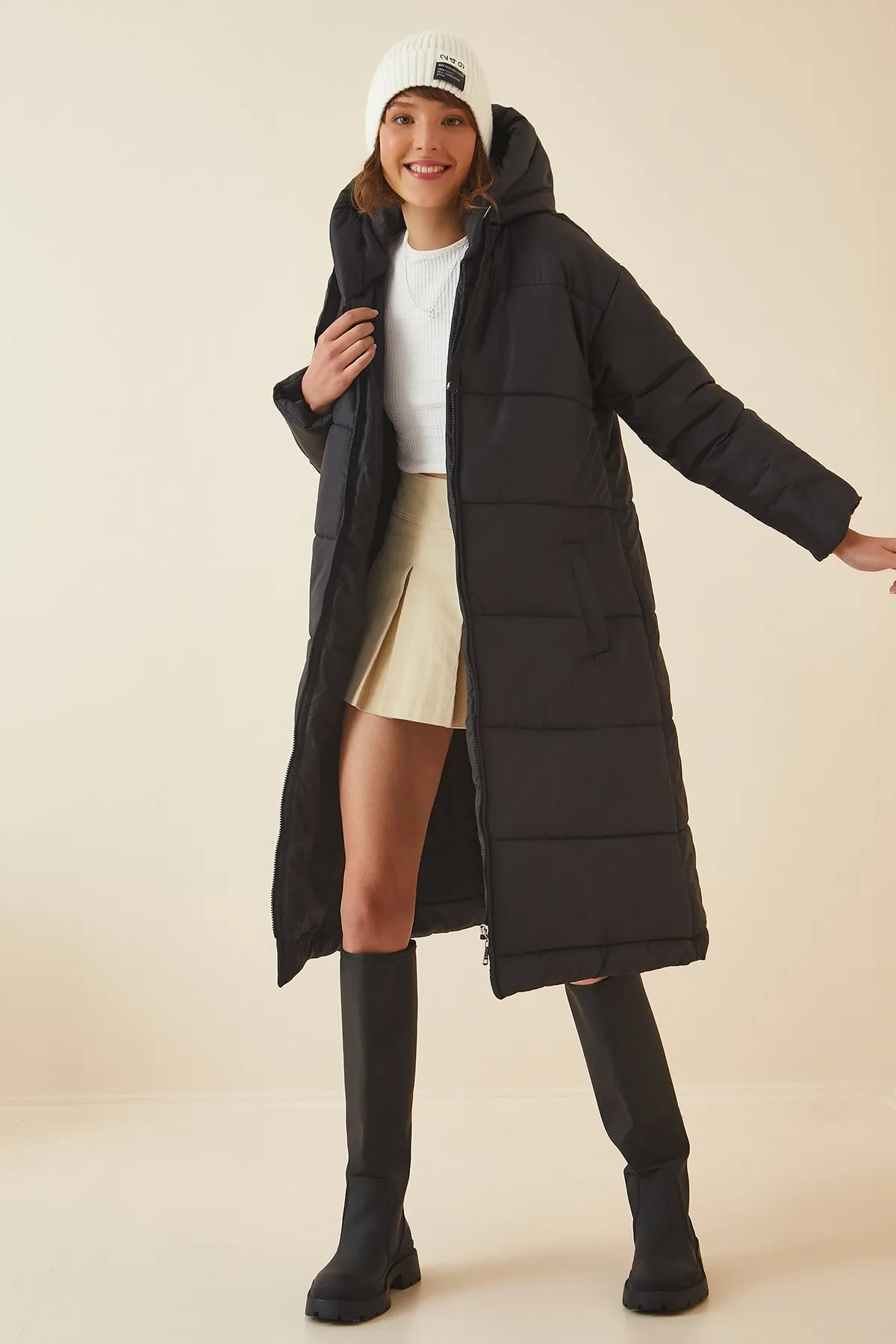 Happiness İstanbul  Mantel - Schwarz - Parka