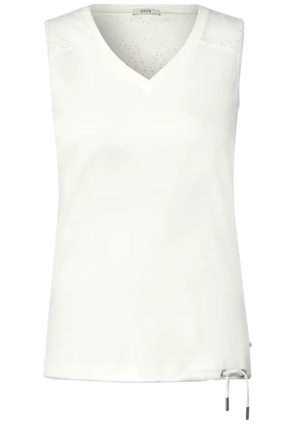 CECIL Jersey Spitzendetail Top