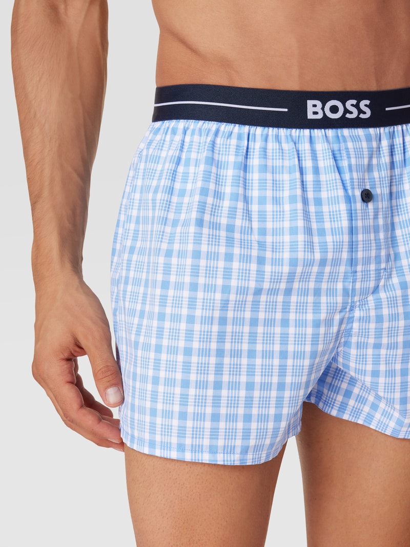 Boxershorts mit Label-Detail im 2er-Pack in hellblau
