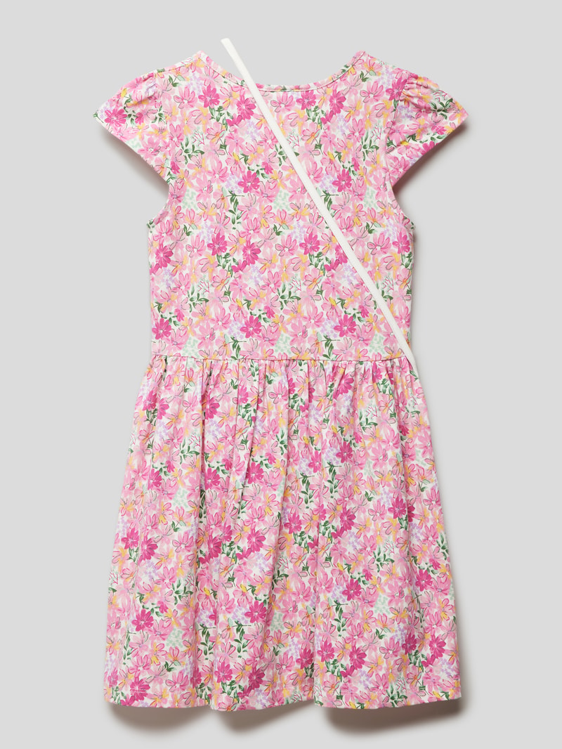 Minikleid mit floralem Muster in hellrosa