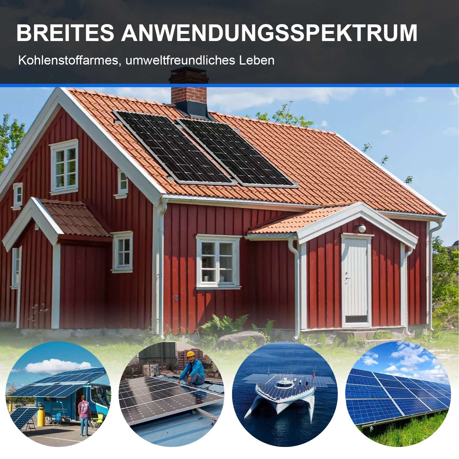 GLIESE Solaranlage 300W 12V Solarmodul PV Module, 300,00 W, Monokristallin, (Set, 300W Solarmodul), erweiterbar