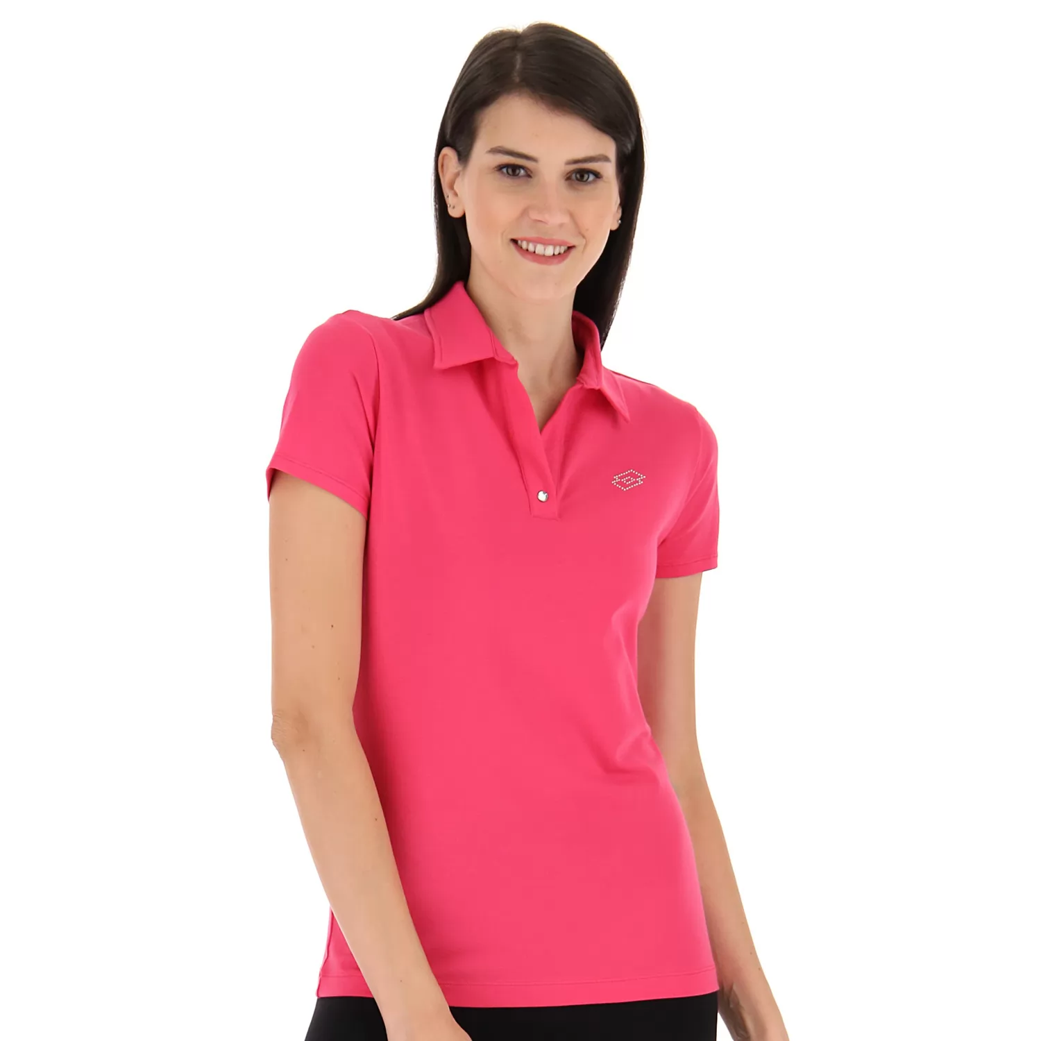 KLASICKÉ POLO W JS GLAMOR RŮŽOVÉ