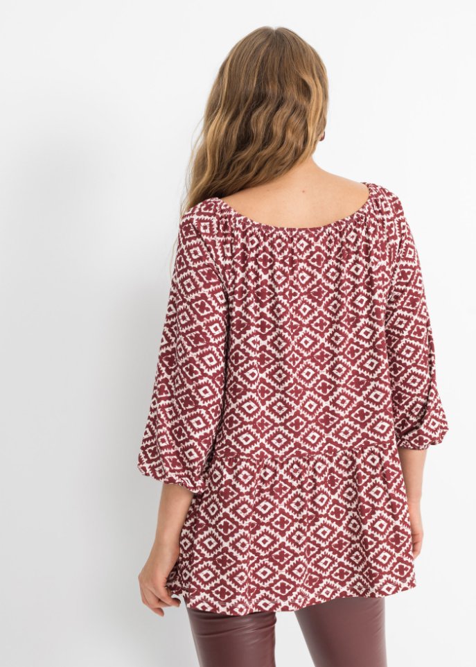 Longshirt mit weitem Ausschnitt