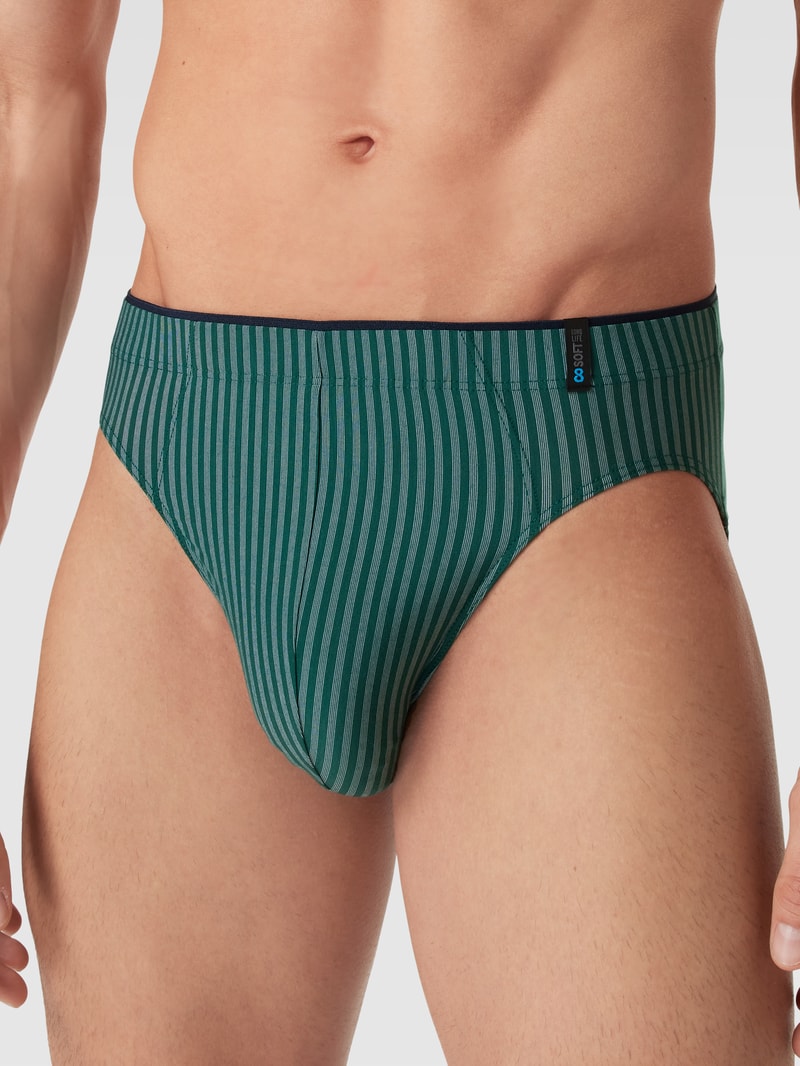 Slip mit Streifenmuster Modell 'Supermini' in grün