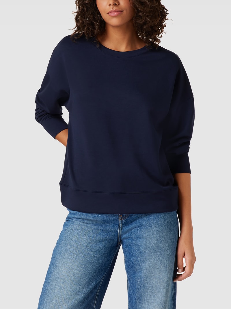 Sweatshirt mit Rundhalsausschnitt in dunkelblau