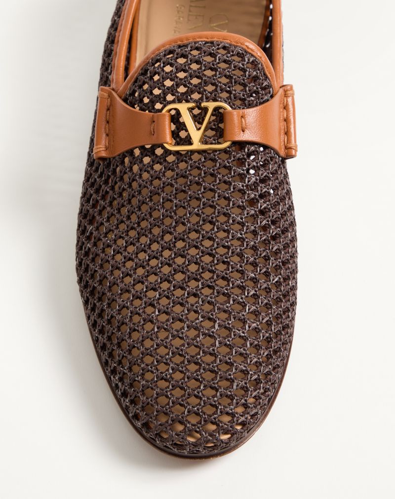 Wolfe Moccasin i vævet raffia