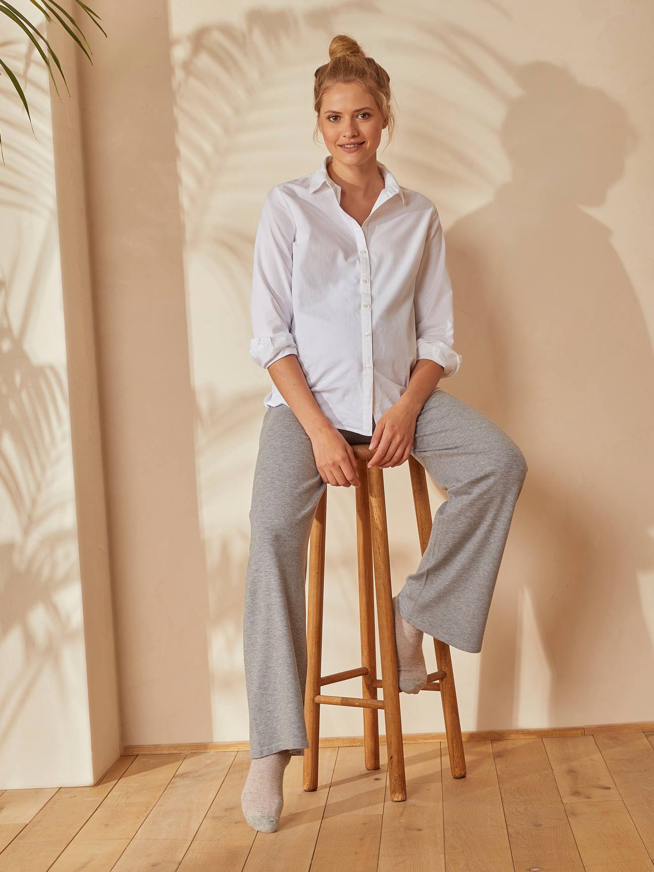 Pantalon yoga ultra doux grossesse et post-grossesse gris