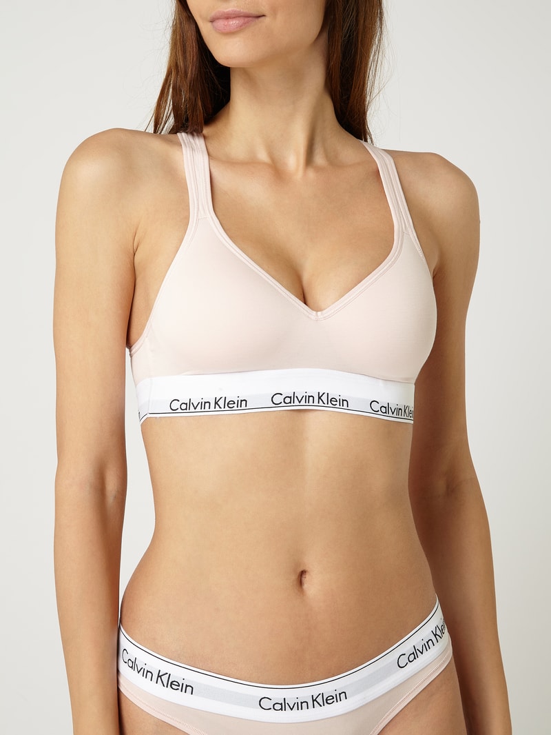 Bralette mit Logo-Bund in rosa