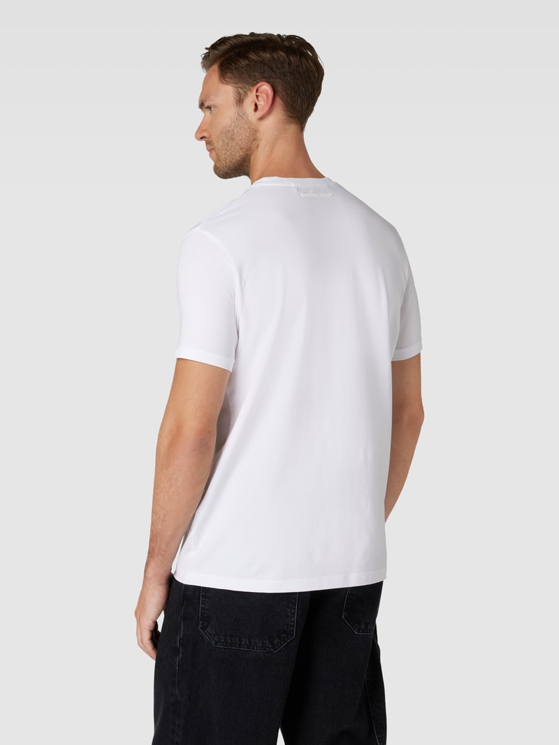 T-Shirt mit Motiv-Patch in weiß