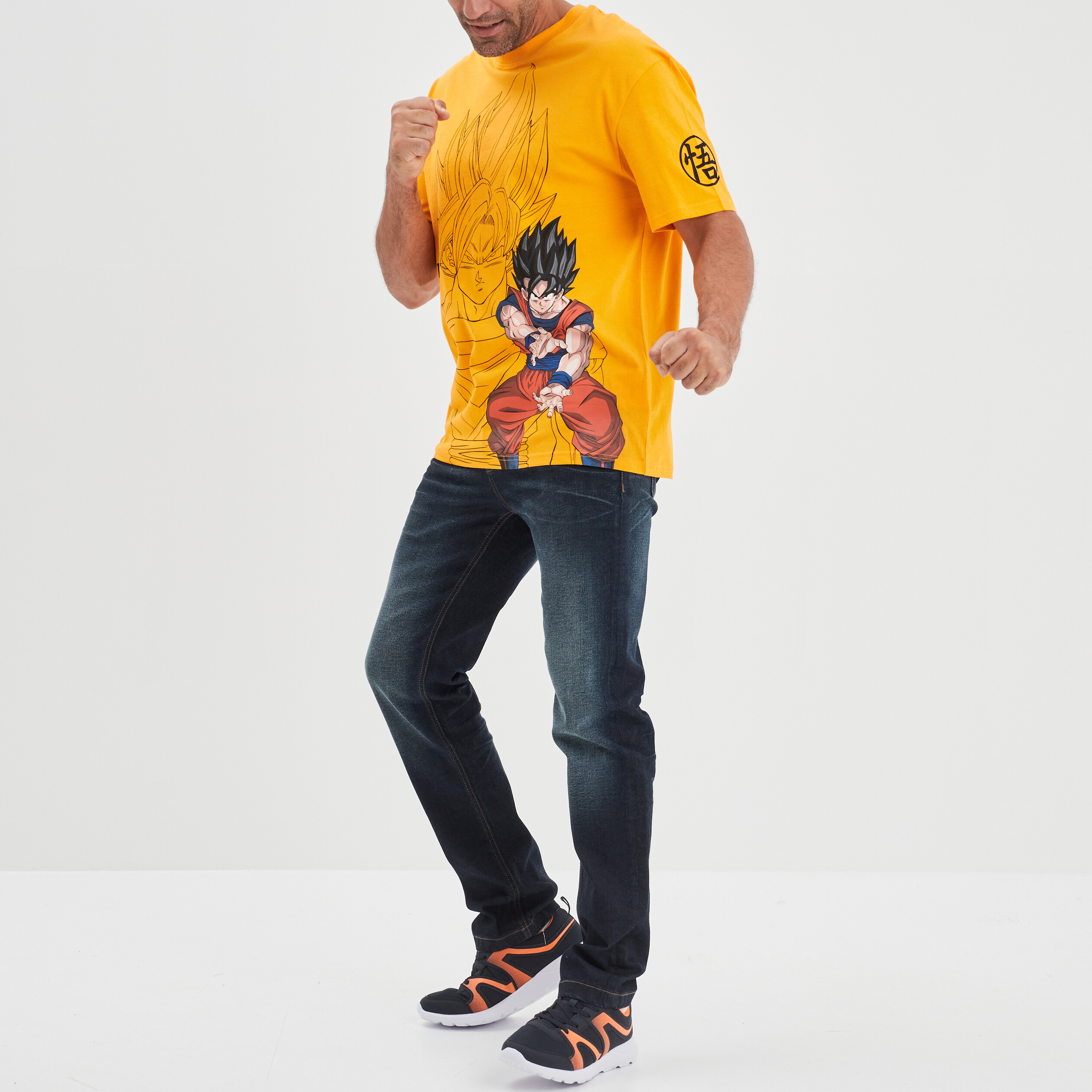 T-shirt col rond coton Dragon Ball Z orange foncé homme | La Halle