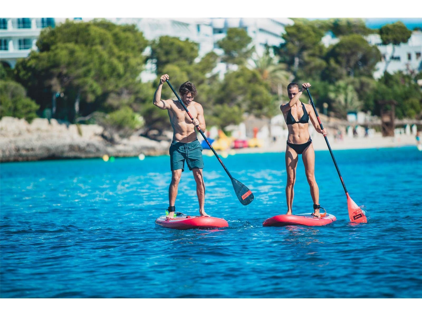 Jobe Inflatable SUP-Board JOBE MIRA 10.0 AUFBLASBARES SUP BOARD PAKET, Funboard, (Spar-Set), mit Rucksack, Paddel, Pumpe