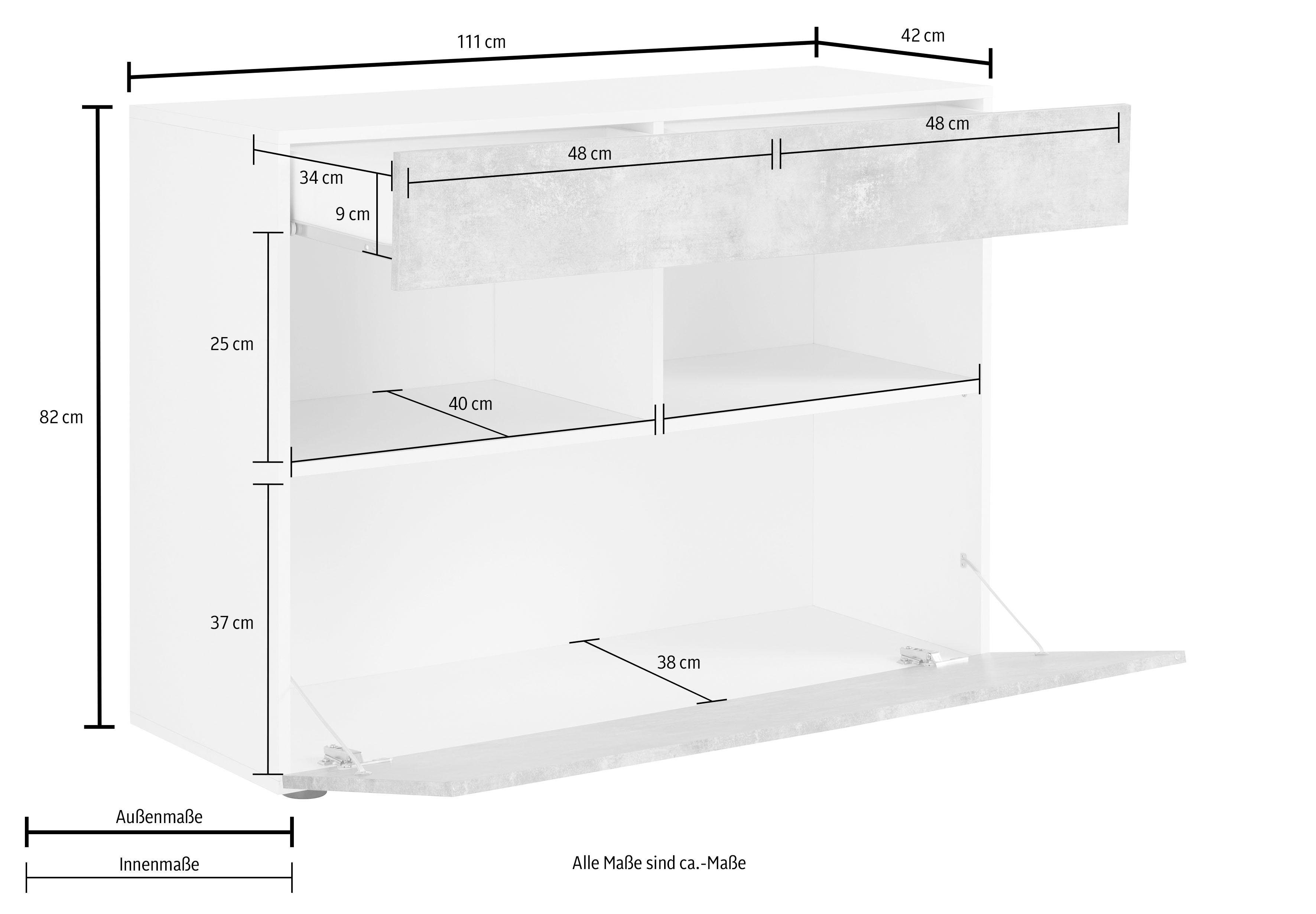 LC Sideboard Sorano, Breite 111 cm
