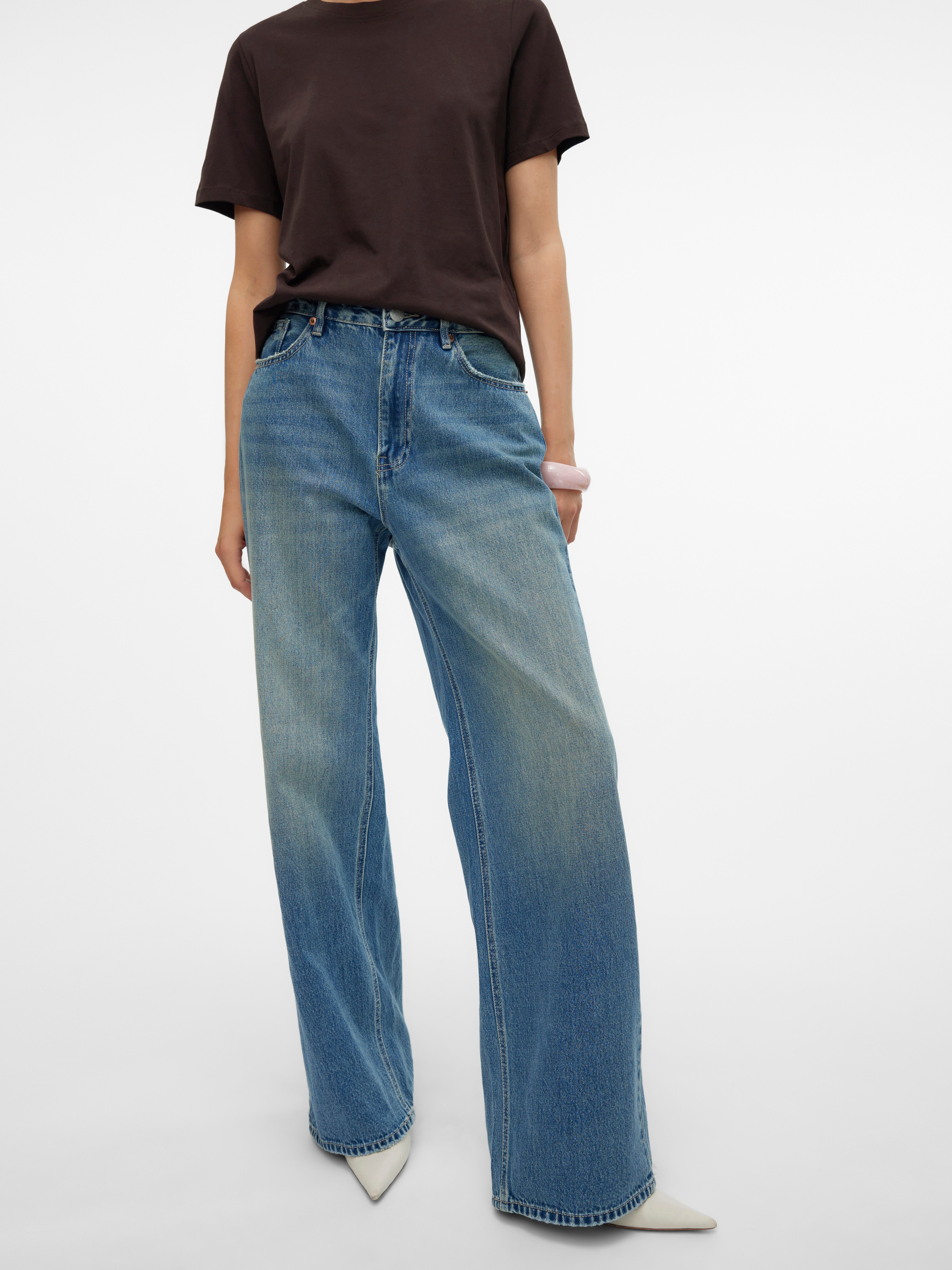 VMTOKEY Niedrige Taille Gerade geschnitten Jeans