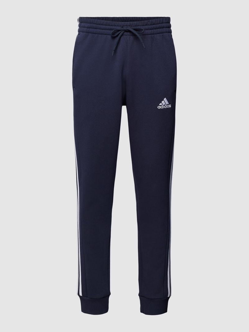 Sweatpants mit Label-Stitching in dunkelblau