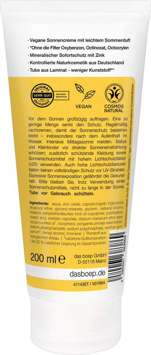 Sonnencreme für die ganze Familie, LSF 30, 200 ml