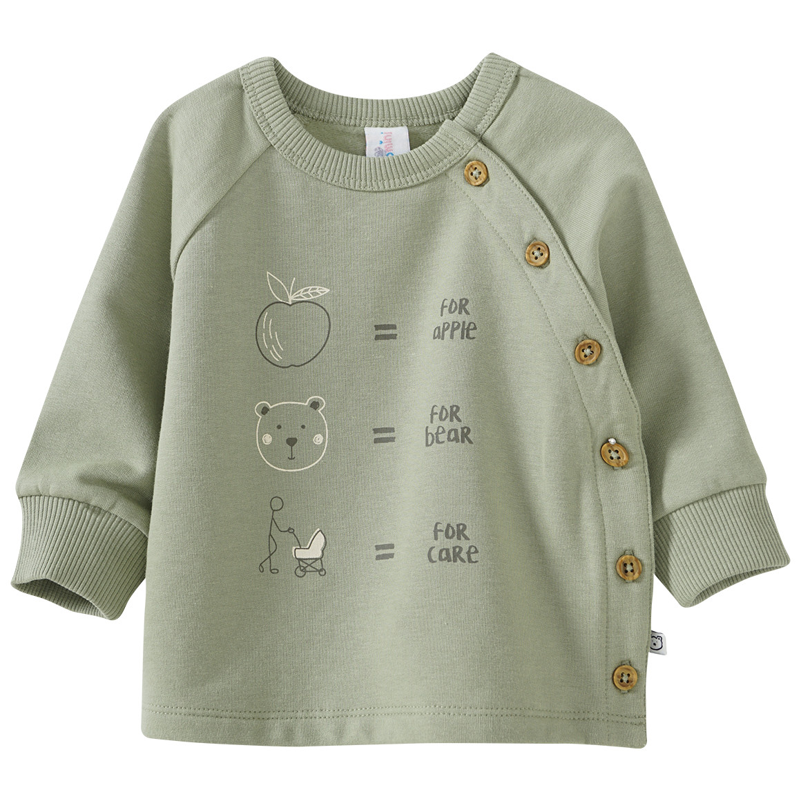 Newborn Langarmshirt mit großem Print