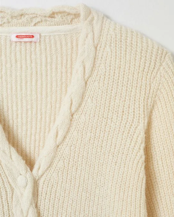 Gilet maille perlée patte torsadée Thermolactyl
