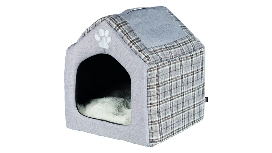 Zubehör Trixie Kuschelhöhle Silas grau/creme 40 x 45 x 40 cm Hunde Ruheplatz