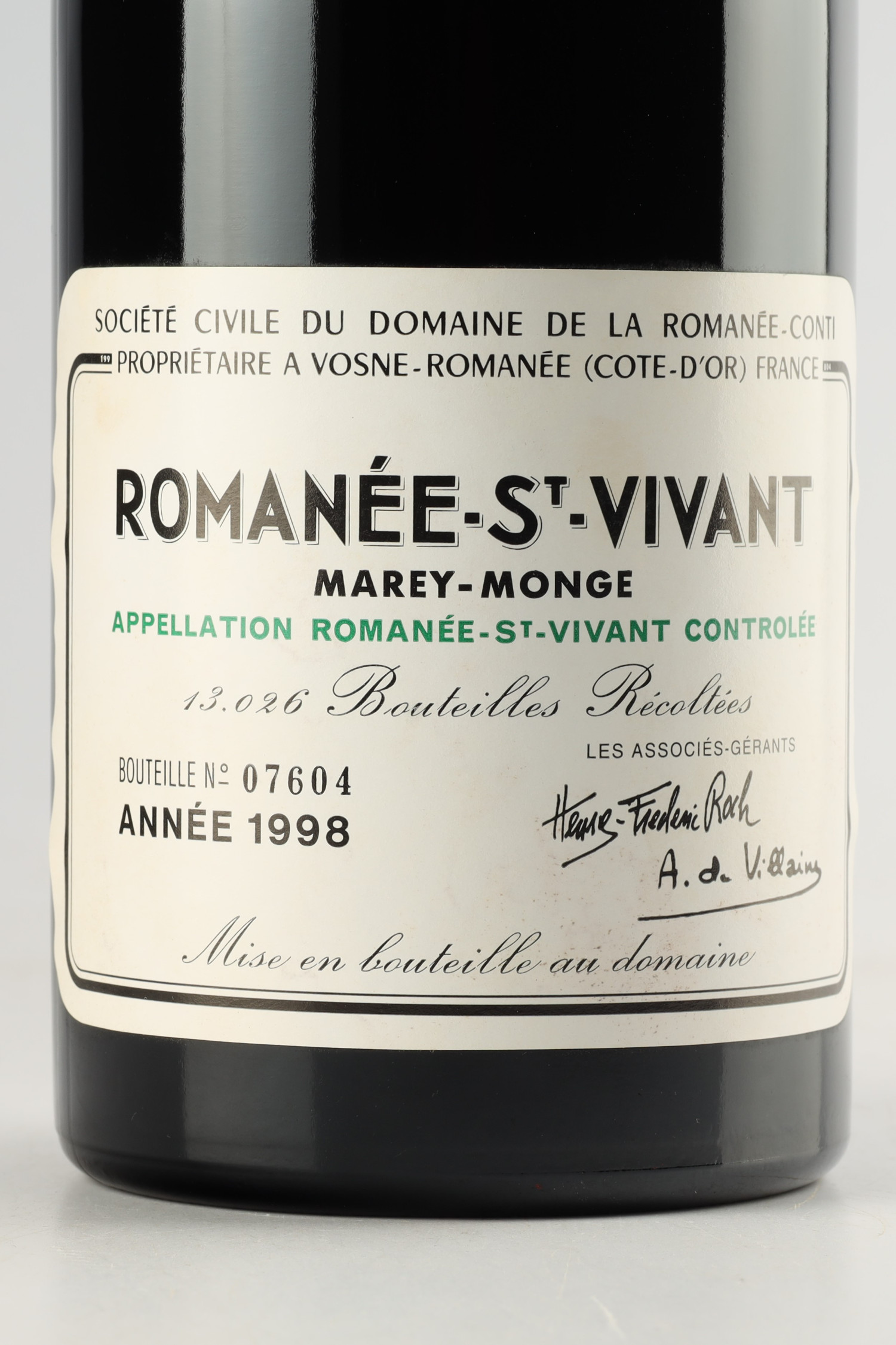 Domaine De La Romanee Conti Marey Monge 1998, Romanée Saint Vivant