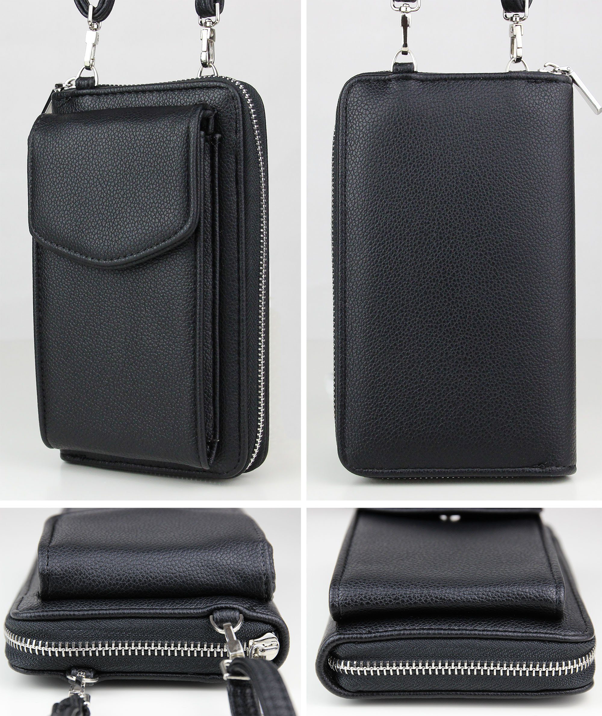 irisaa Geldbörse Crossbody Handytasche mit Geldbeutel Klein RFID Schutz Handyfach