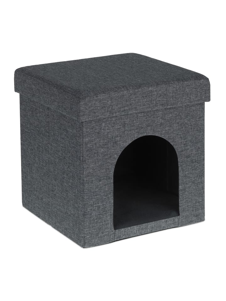 relaxdays Katzenhöhle in Grau - (B)37 x (H)38,5 x (T)37 cm günstig kaufen onesize