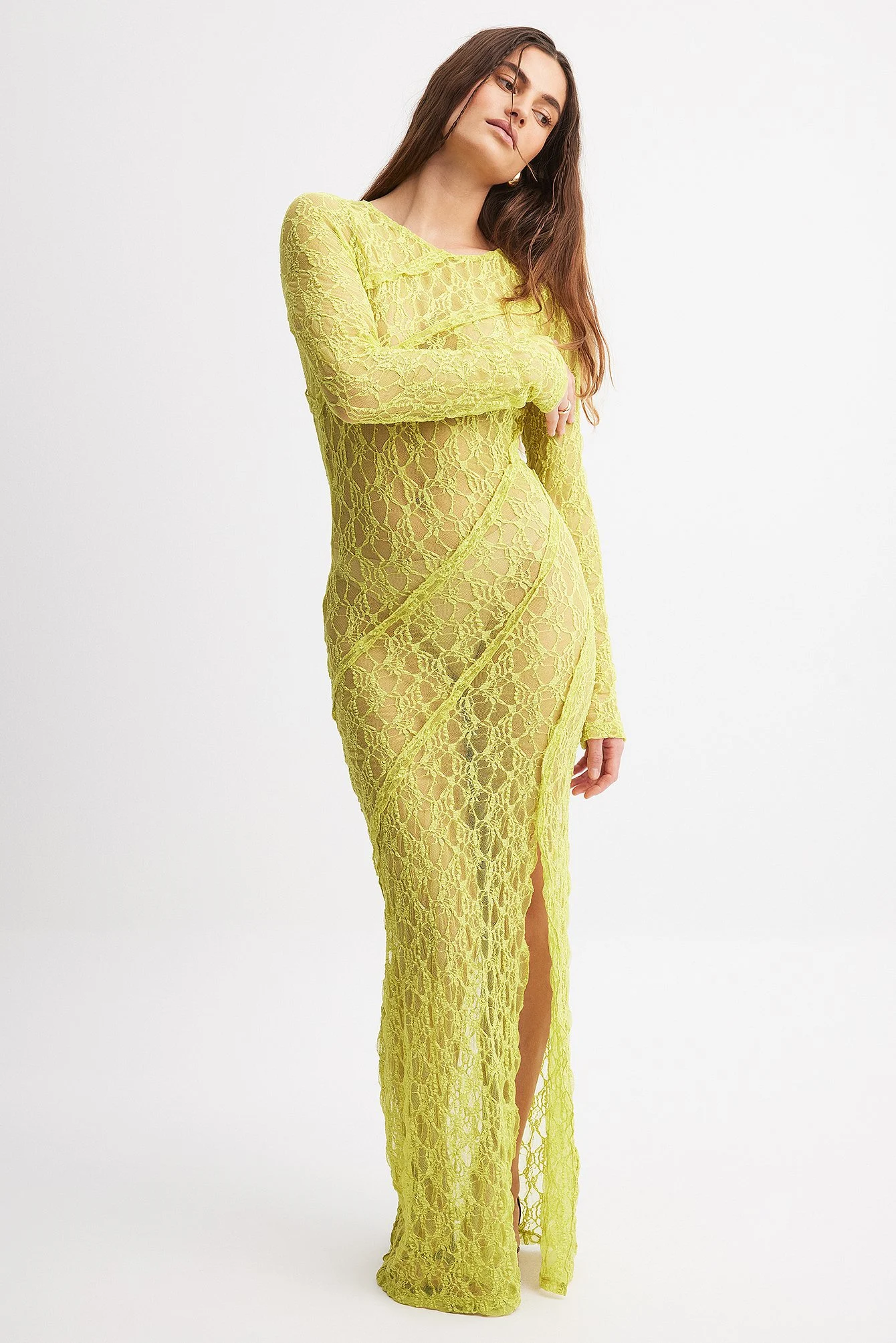 Langärmeliges Maxikleid