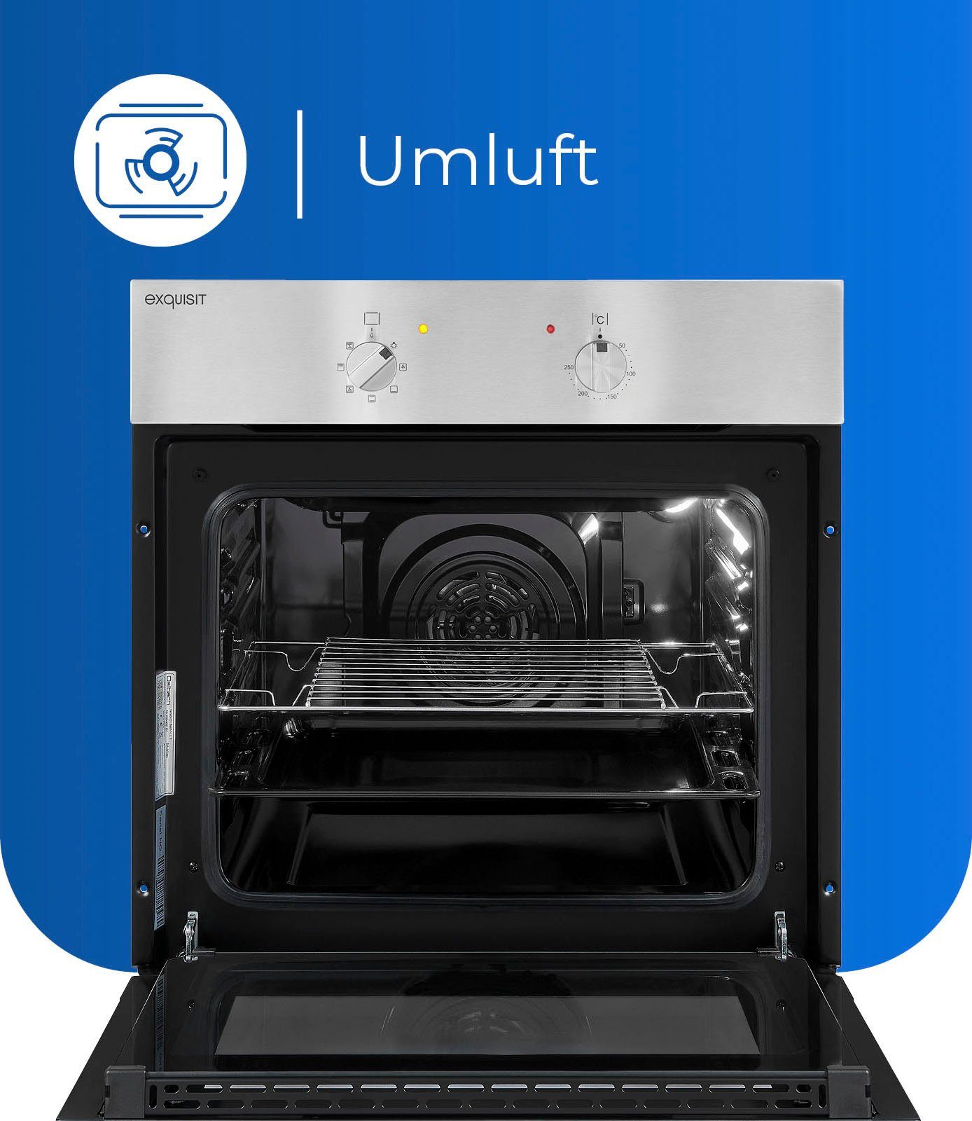 exquisit Einbaubackofen EBE 555-1.2 U