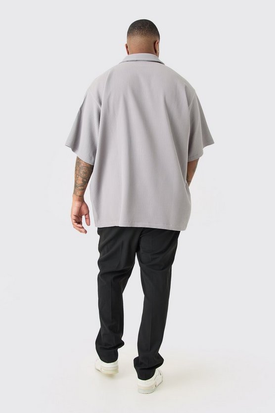 Plus kurzärmliges Oversize Hemd