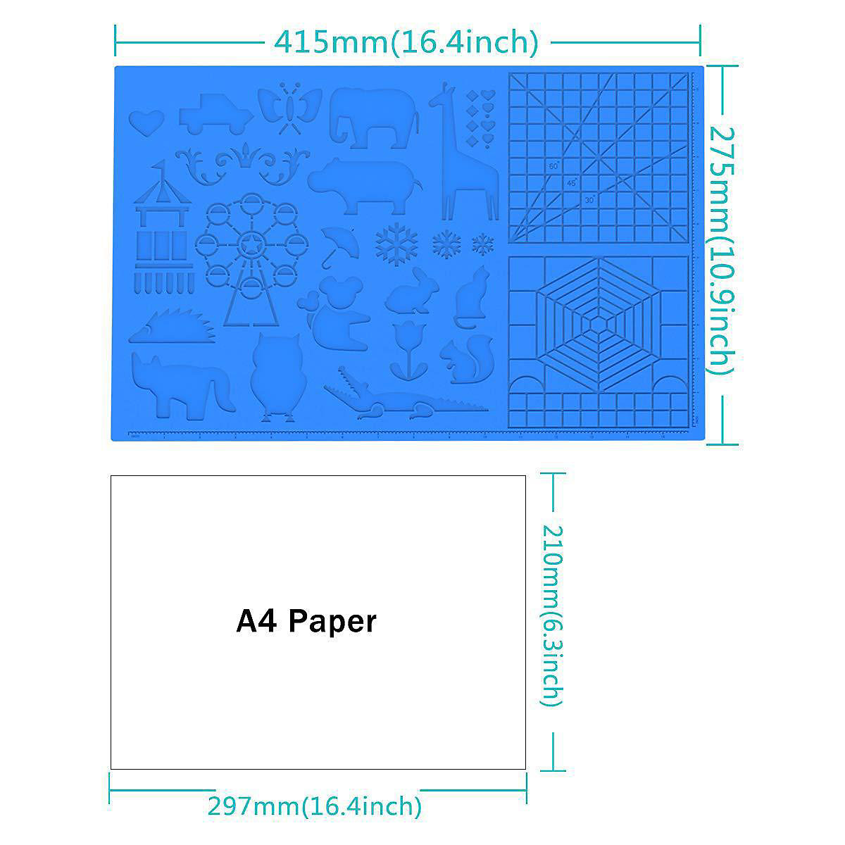 3D Stift Zeichnung Vorlage Geschenk für kinder 3D Druck Stift Silikon Pad mit Grundlegende Vorlage mit 2 Silikon Finger Kappen