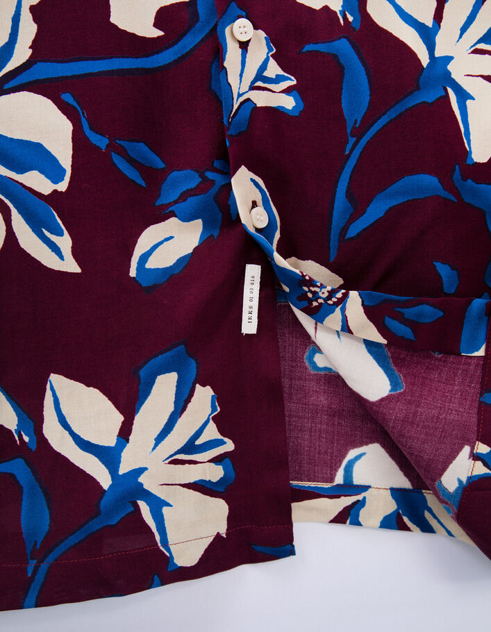Chemise REGULAR burgundy imprimé maxi fleurs Homme