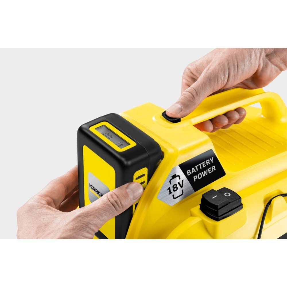 KÄRCHER Nass-Trocken-Akkusauger WD 1 Compact Battery solo - Akku-Nass-/Trockensauger - gelb/schwarz
