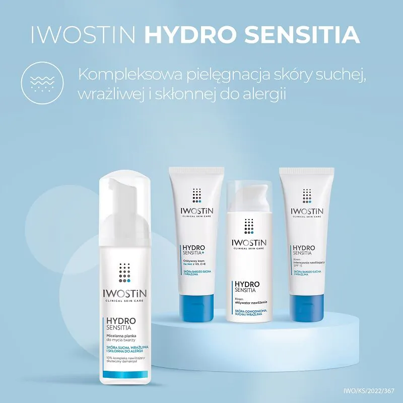 Iwostin Hydro Sensitia veido valymo ir makiažo valymo putos