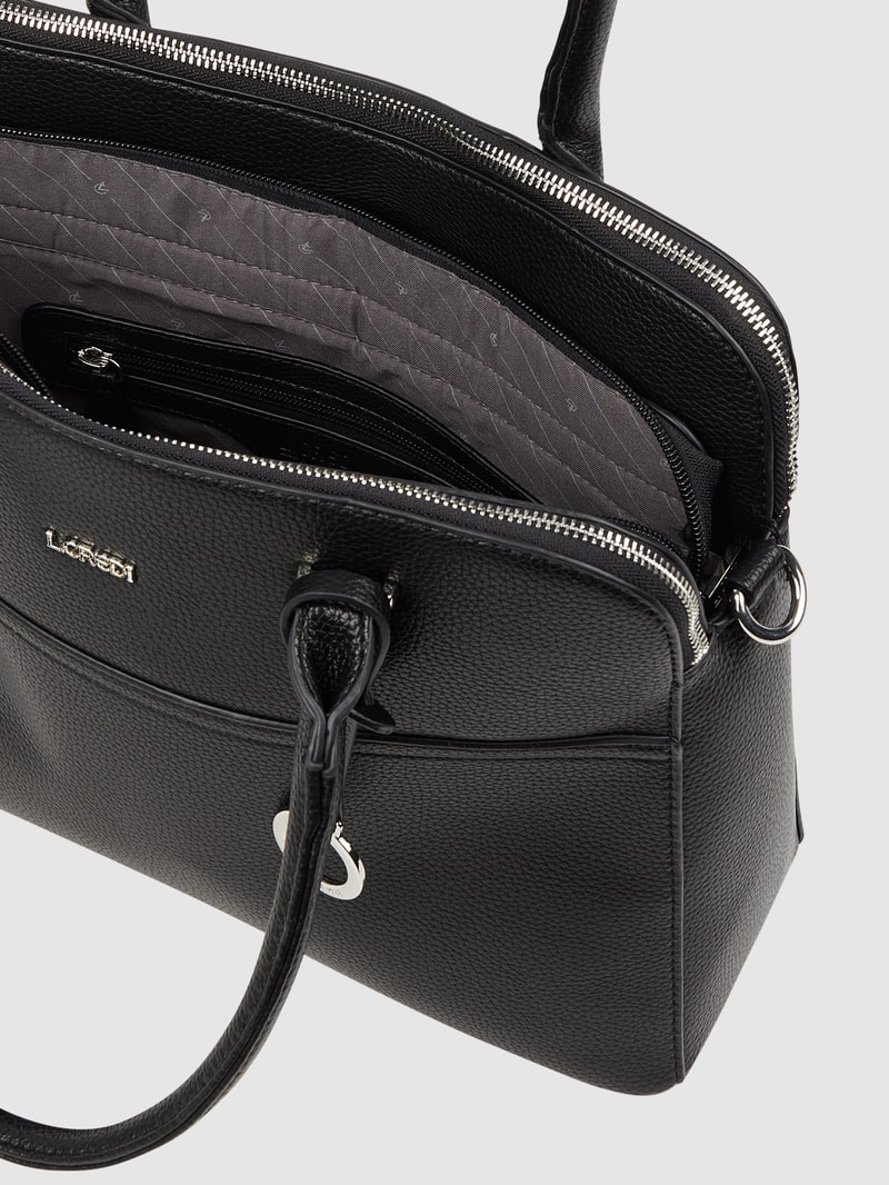 Handtasche in Leder-Optik Modell 'Franka' in schwarz