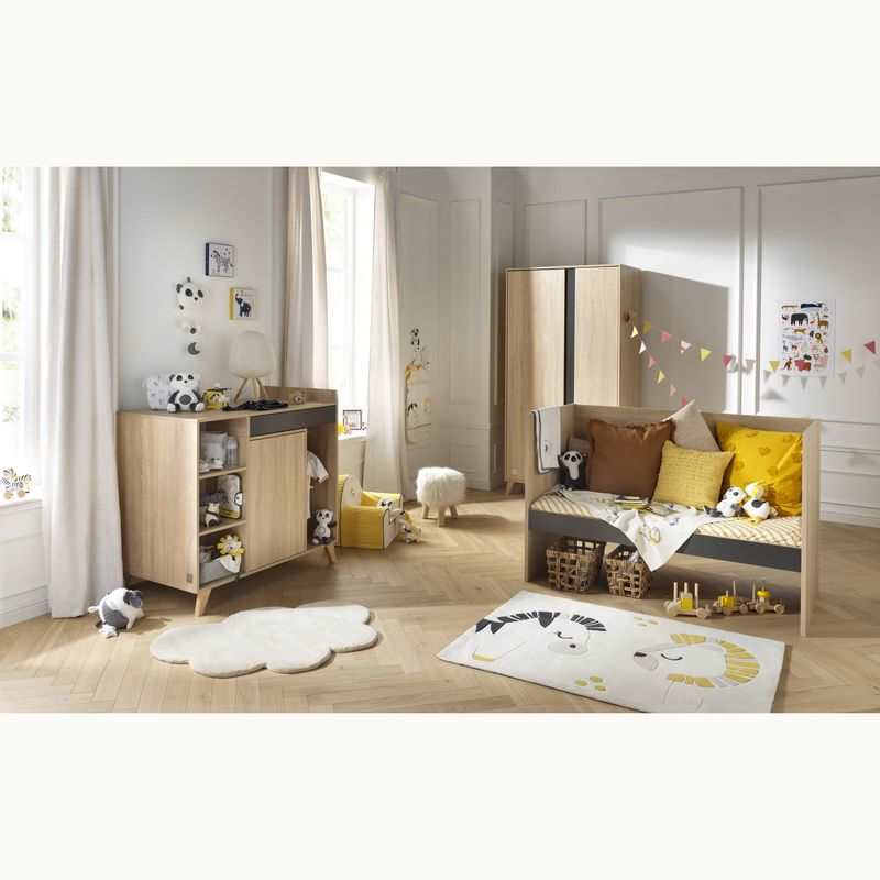 Lit bébé évolutif en lit junior 140x190cm Nova