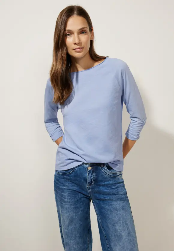 Street One Shirt mit gerafftem Arm