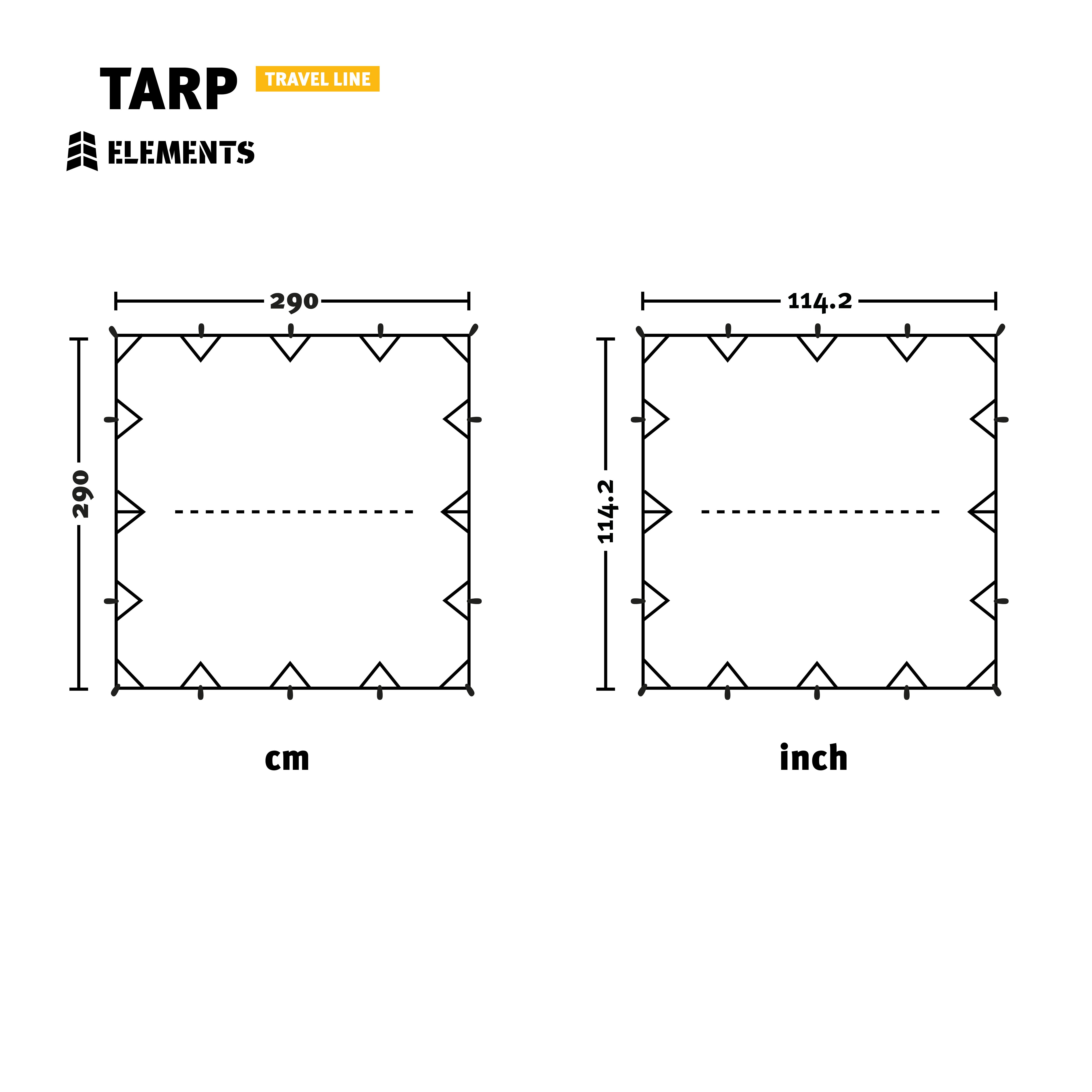 Wechsel Tents Tarp-Zelt Tarp Elements, wasserdicht, Stealth-Print, als Überdach oder Plane