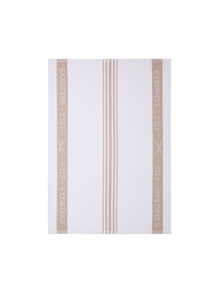 Sansibar 3-teiliges Set: Geschirrtuch Set in Taupe günstig kaufen 50x70 cm