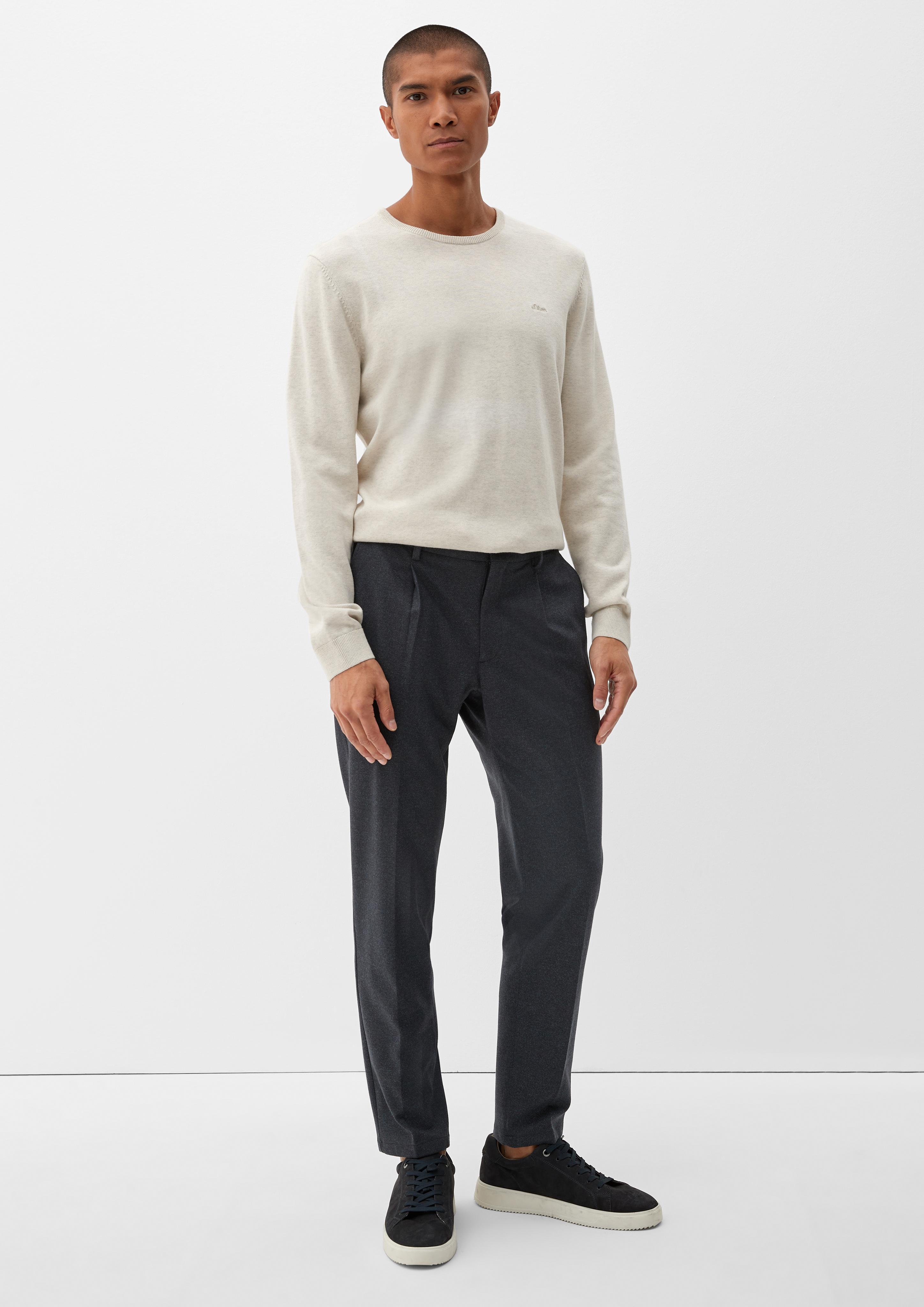 Slim: Bundfaltenhose aus Jersey  2120643-59A1