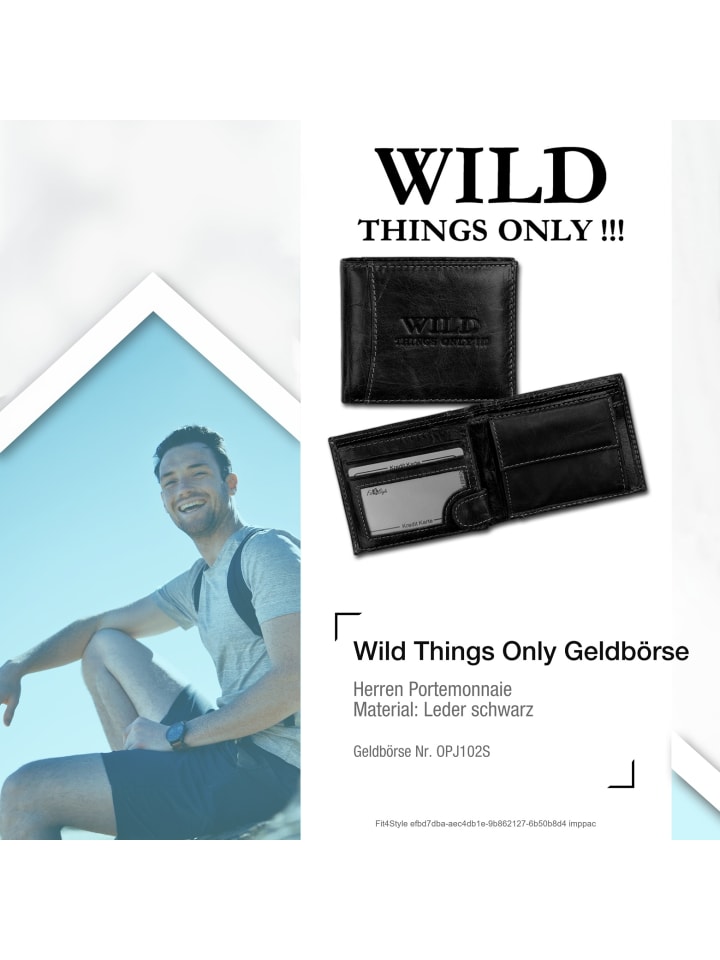 Wild Things Only Portemonnaie Leder ca. 10,5cm breit ca. 8,5cm hoch günstig kaufen onesize