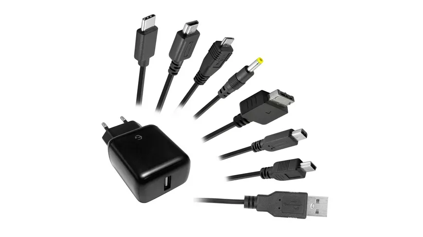 EG 7in1 Kabel mit Euro USB Ladegerät (UNI)