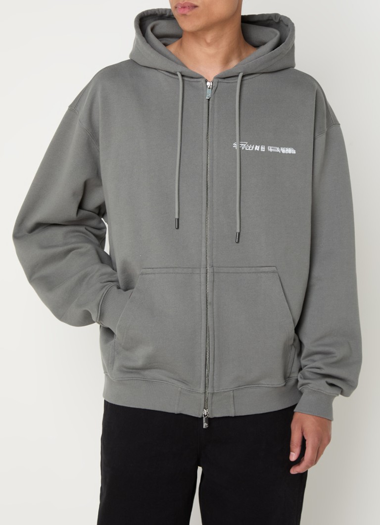 Hanorac Filling Pieces Chrome din bumbac organic cu imprimeu față-verso