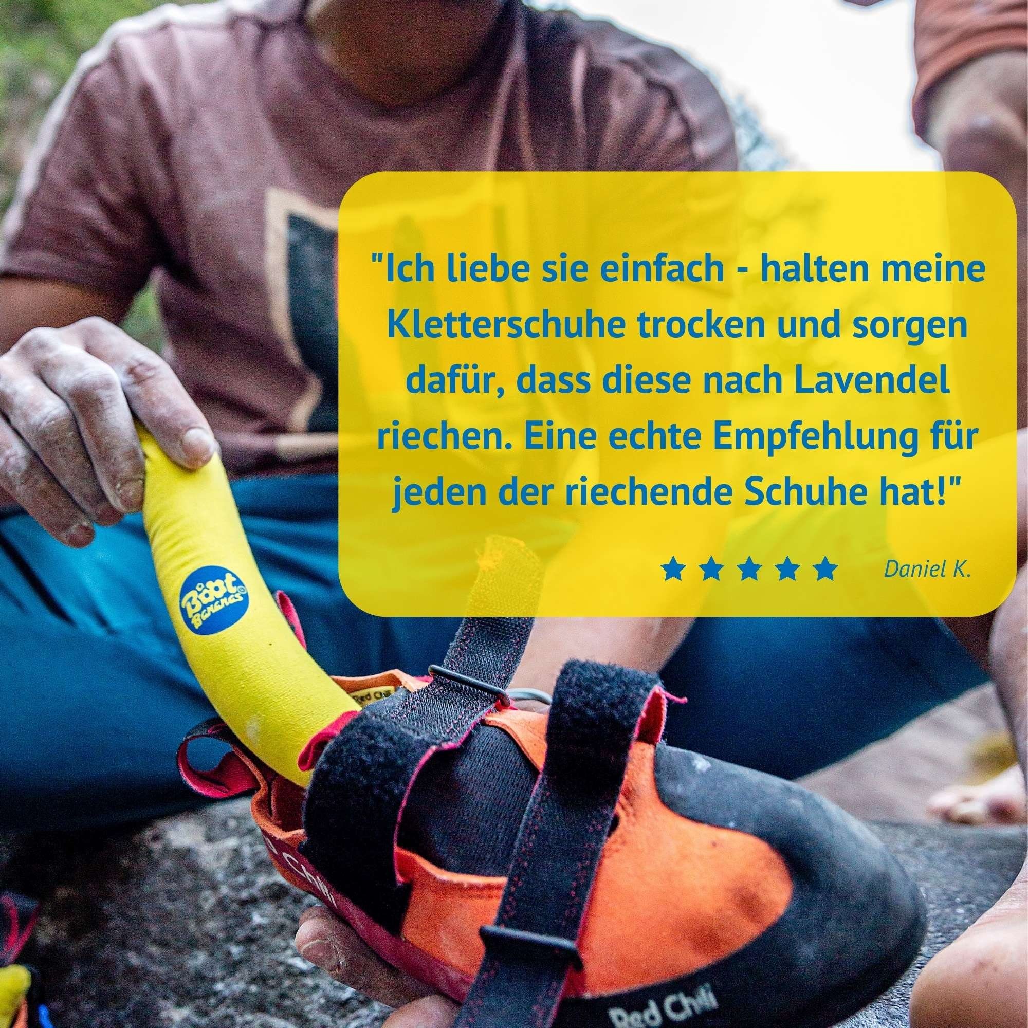 Boot Bananas Schuhdeo gegen Gerüche Antibakteriell mit Ätherischen Ölen Kletterschuh 100 % natürliche Materialien