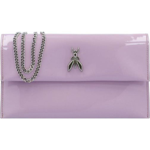 Patrizia Pepe Fly Glossy Clutch Tasche Leder 28 cm