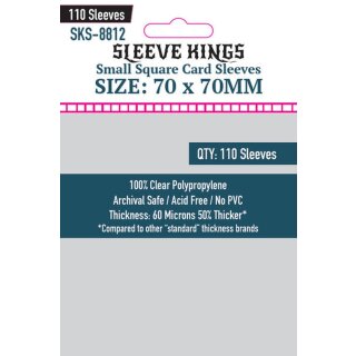 Sleeve Kings Small Square Card Sleeves (70x70mm) (110)
