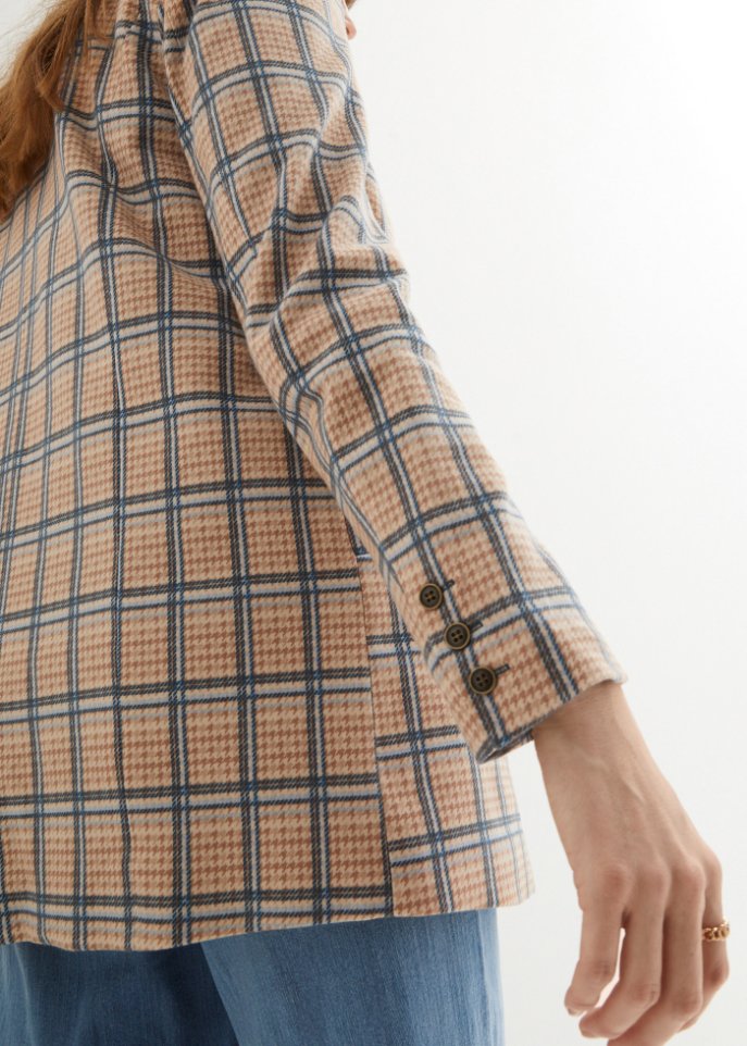 Oversize Jersey-Blazer aus Baumwolle