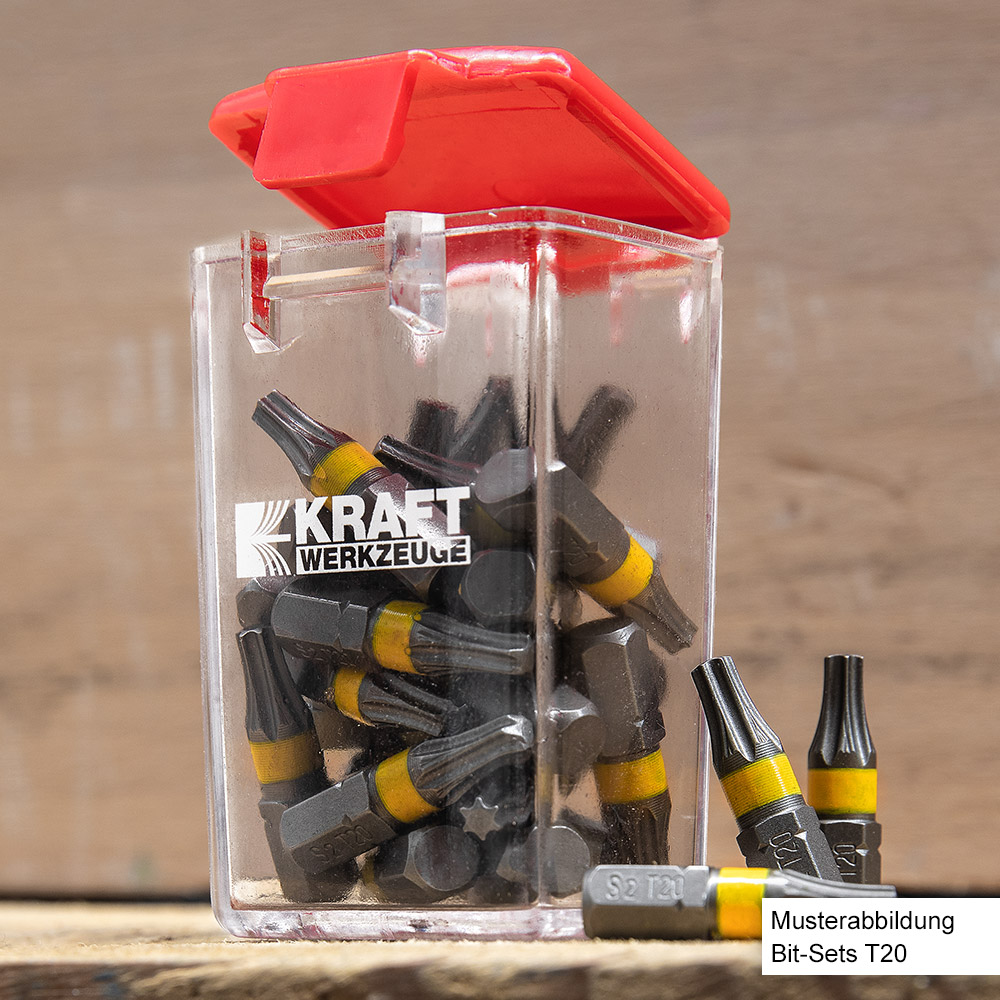 Kraft Werkzeuge Bit-Sets in Boxen, T25 - 25 tlg.