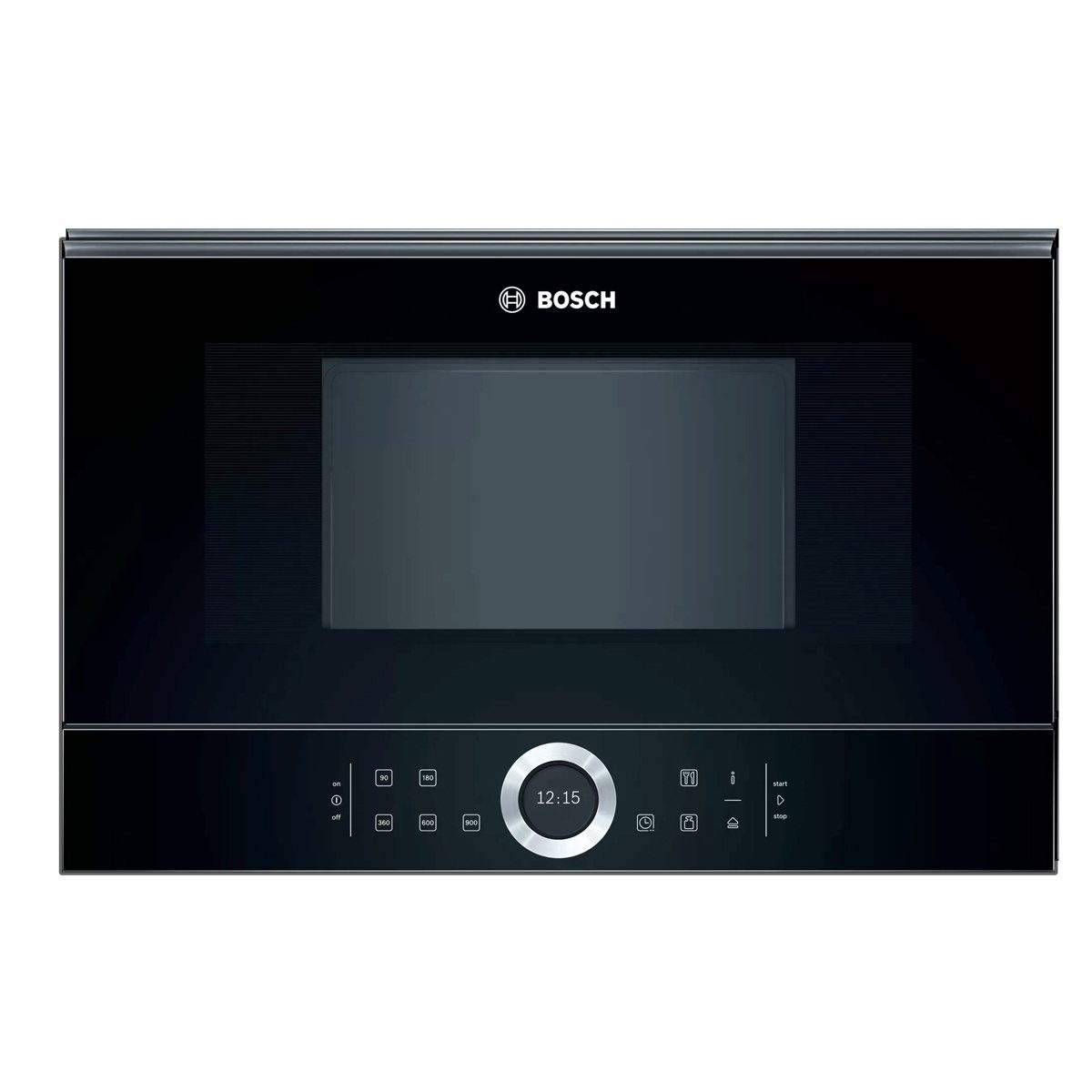 BOSCH Einbau-Mikrowelle Bosch BFL634GB1 Serie 8 Einbaumikrowelle schwarz 21L 900W, Mikrowelle, TFT-Display:, Edelstahl Innenraum, 21,00 l, AutoPilot7, Reinigungsunterstützung