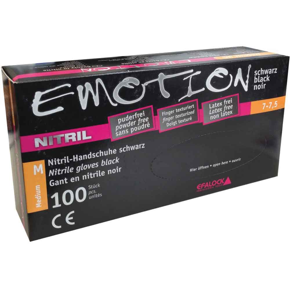 Efalock Nitril Handschuhe M schwarz 100 Stück