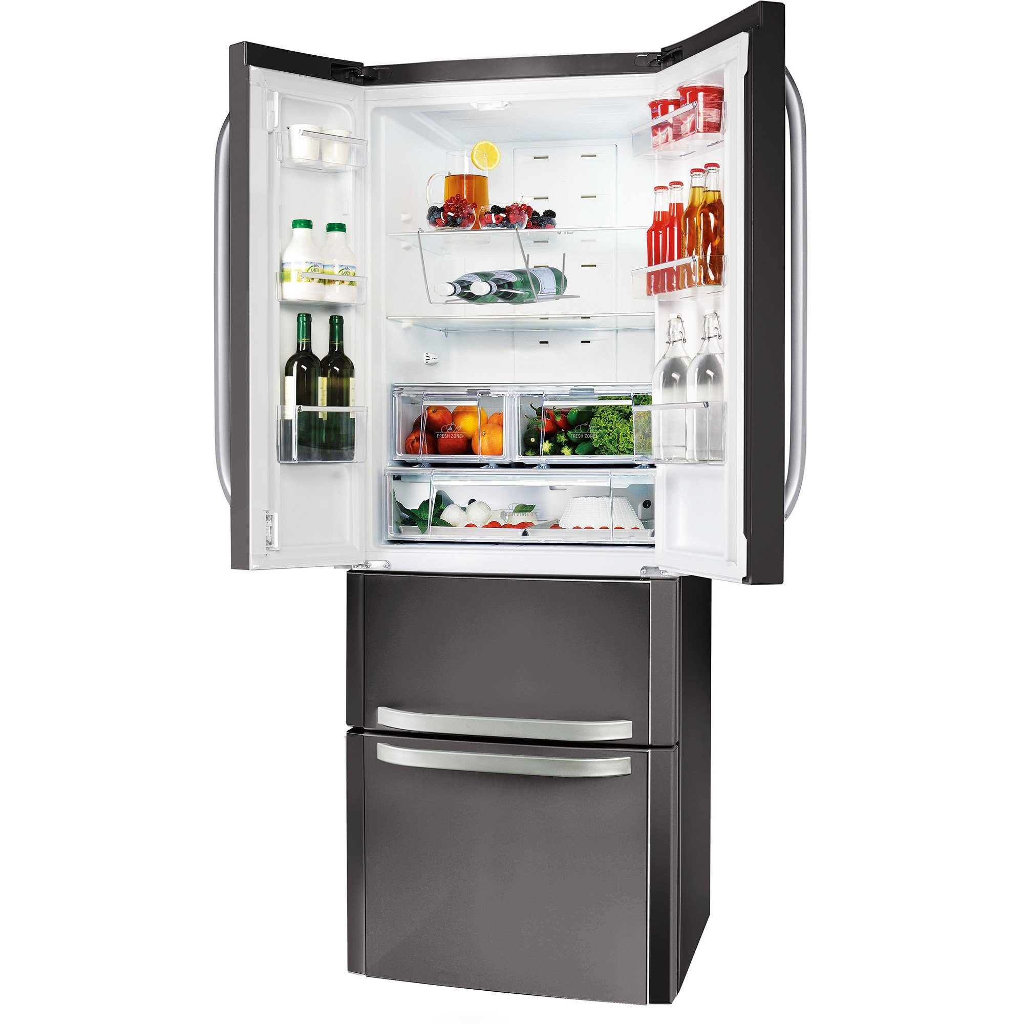 BAUKNECHT French Door KSN 19 SW1, 195 cm hoch, 70 cm breit, NoFrost, Umluftkühlung, Superkühlfunktion